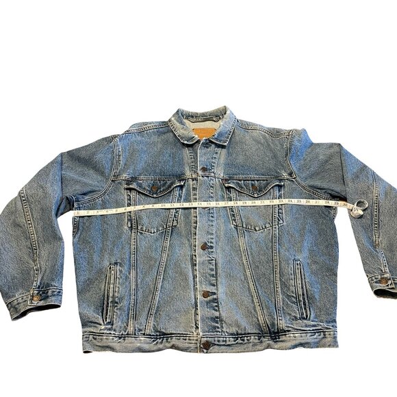 RARE VINTAGE 90's Levi’s Denim Trucker Jacket 75528-4891 Canada Men’s XLT TALL - Picture 13 of 16